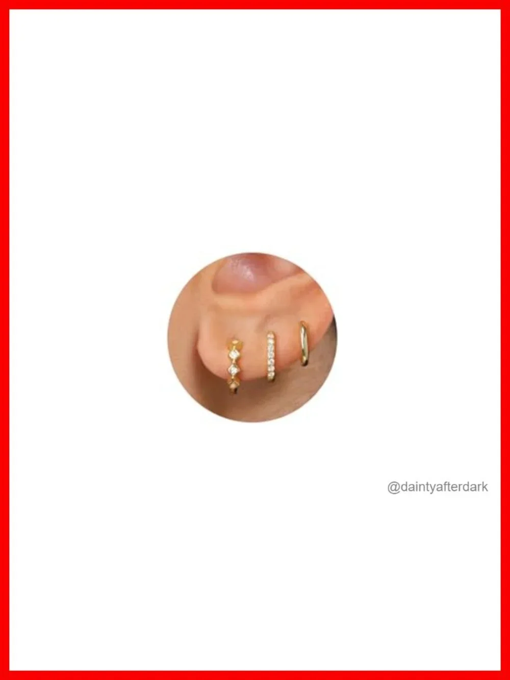 3-Pair Gold Huggie Hoop Earrings Set - Hypoallergenic CZ Stud Dangle for Women